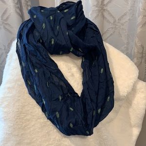 Navy/Green Infinity Scarf